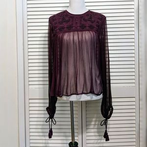 Free People Sheer Peasant Top